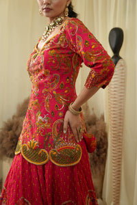 Rouge kurti lehenga