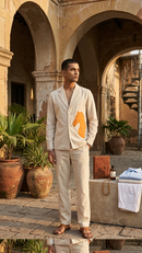 Linen embellished with horse co-ord men street wear