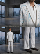 Linen shreds carnival blazer set