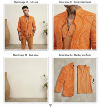 Rust mist crochet ethnowave blazer set carnival