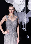 Midnight silver gown
