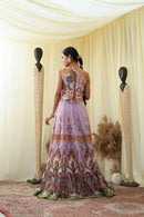Gota embroided corset top , embroidered Lehenga set and dupatta