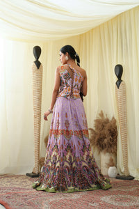 Gota embroided corset top , embroidered Lehenga set and dupatta