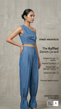 Co-ord wired mesh top with ballon strap pants  ( street wear | Resort wear )