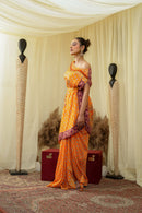 Isdus jaune asymmetrical kaaftan