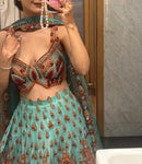 CYAN LEHENGA BLOUSE SET