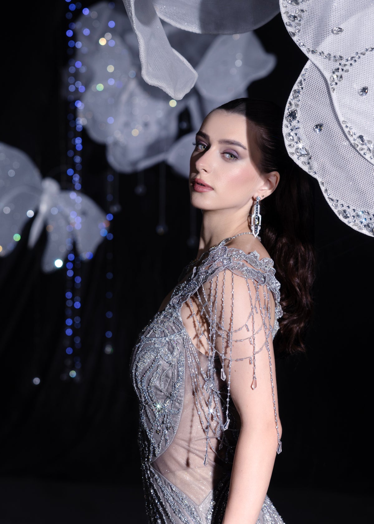 Midnight silver gown