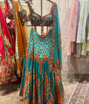 CYAN LEHENGA BLOUSE SET