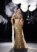 Gold alaya lehanga set