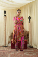Isdus pink asymmetrical kaaftan