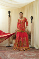 Rouge kurti lehenga