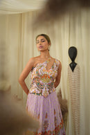 Gota embroided corset top , embroidered Lehenga set and dupatta