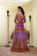 Jacket cal top , embroidered Lehenga set