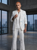 Linen shreds carnival blazer set
