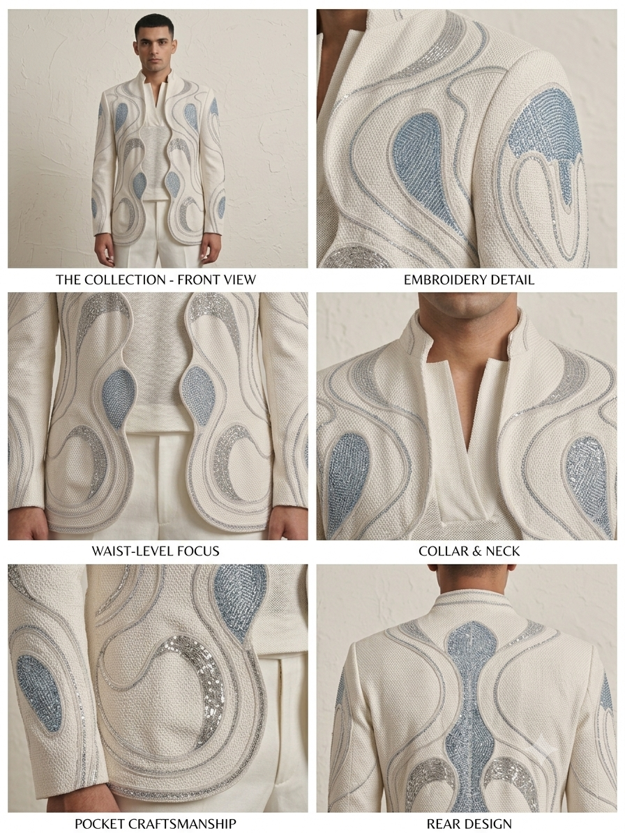 Crochet carnival p Blue embellished