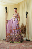 Gota embroided corset top , embroidered Lehenga set and dupatta