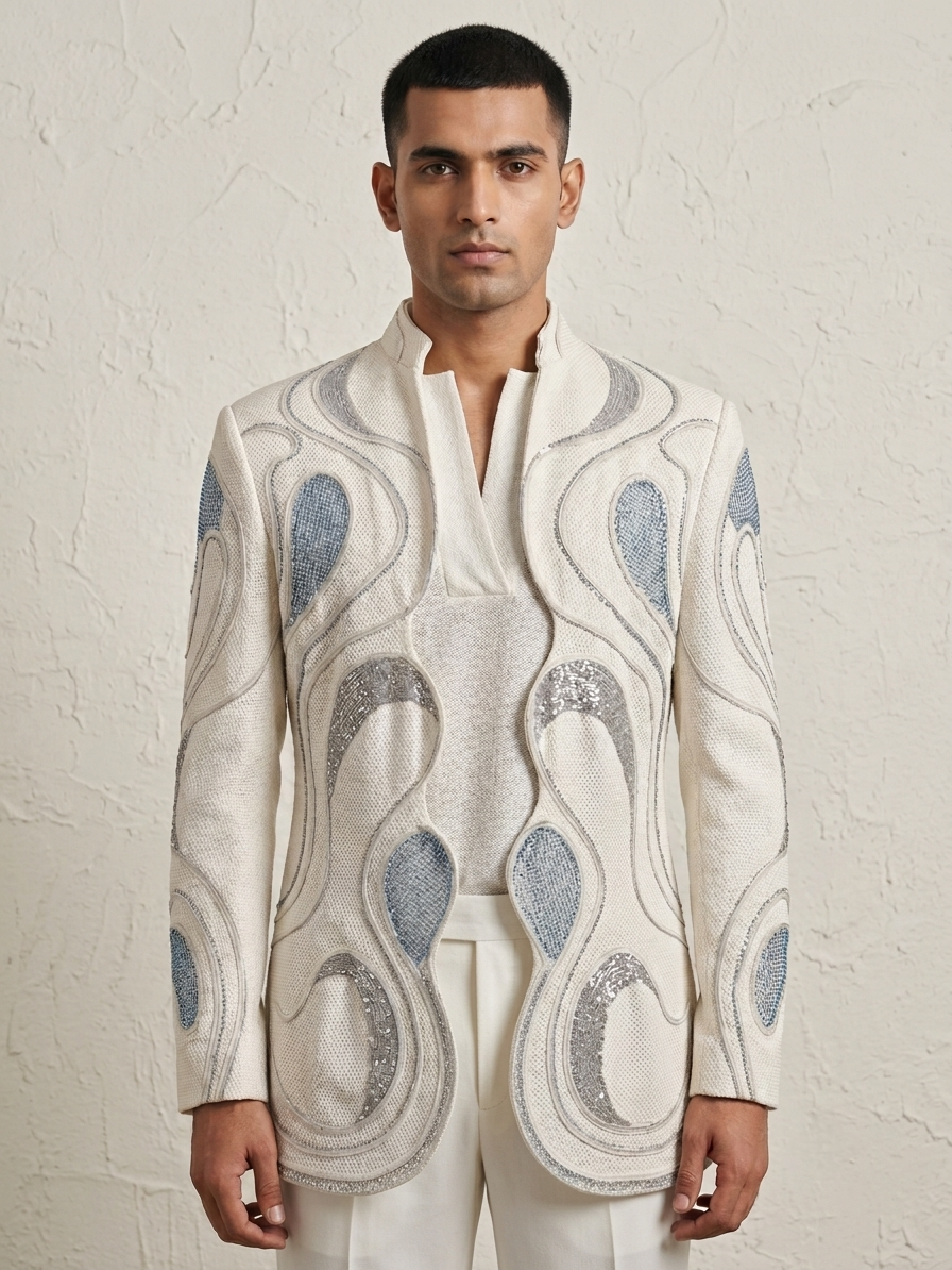 Crochet carnival p Blue embellished