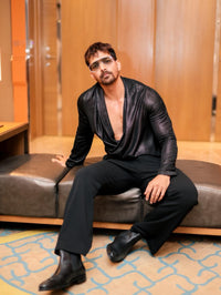 Harshwardhan rane drape shirt and pants in Ankur j