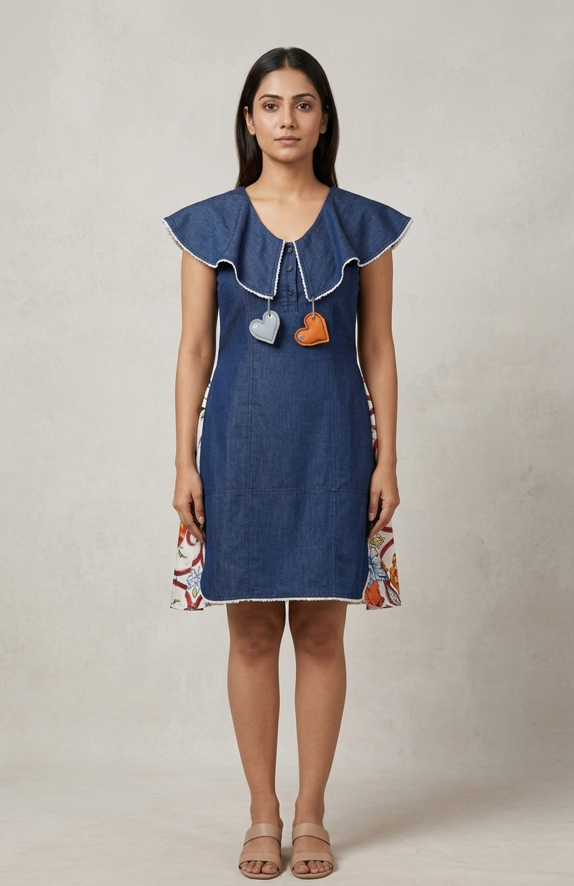 Mid dress crown denim cotton  ( street wear | Resort wear )