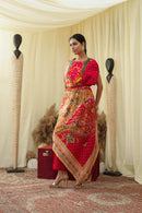 Isdus rouge asymmetrical kaaftan