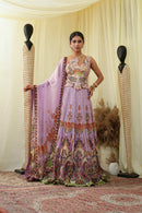Gota embroided corset top , embroidered Lehenga set and dupatta
