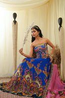Corset blue with lehanga