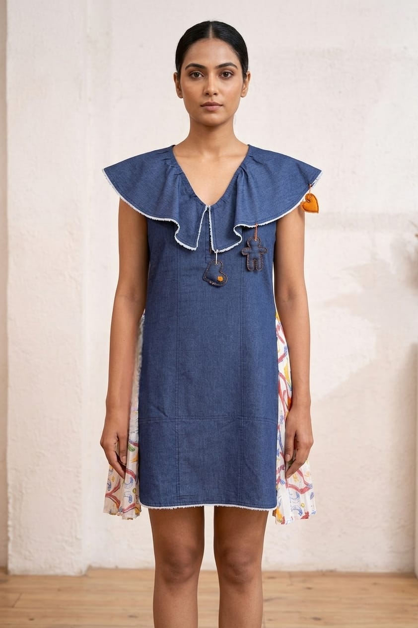 Mid dress crown denim cotton  ( street wear | Resort wear )
