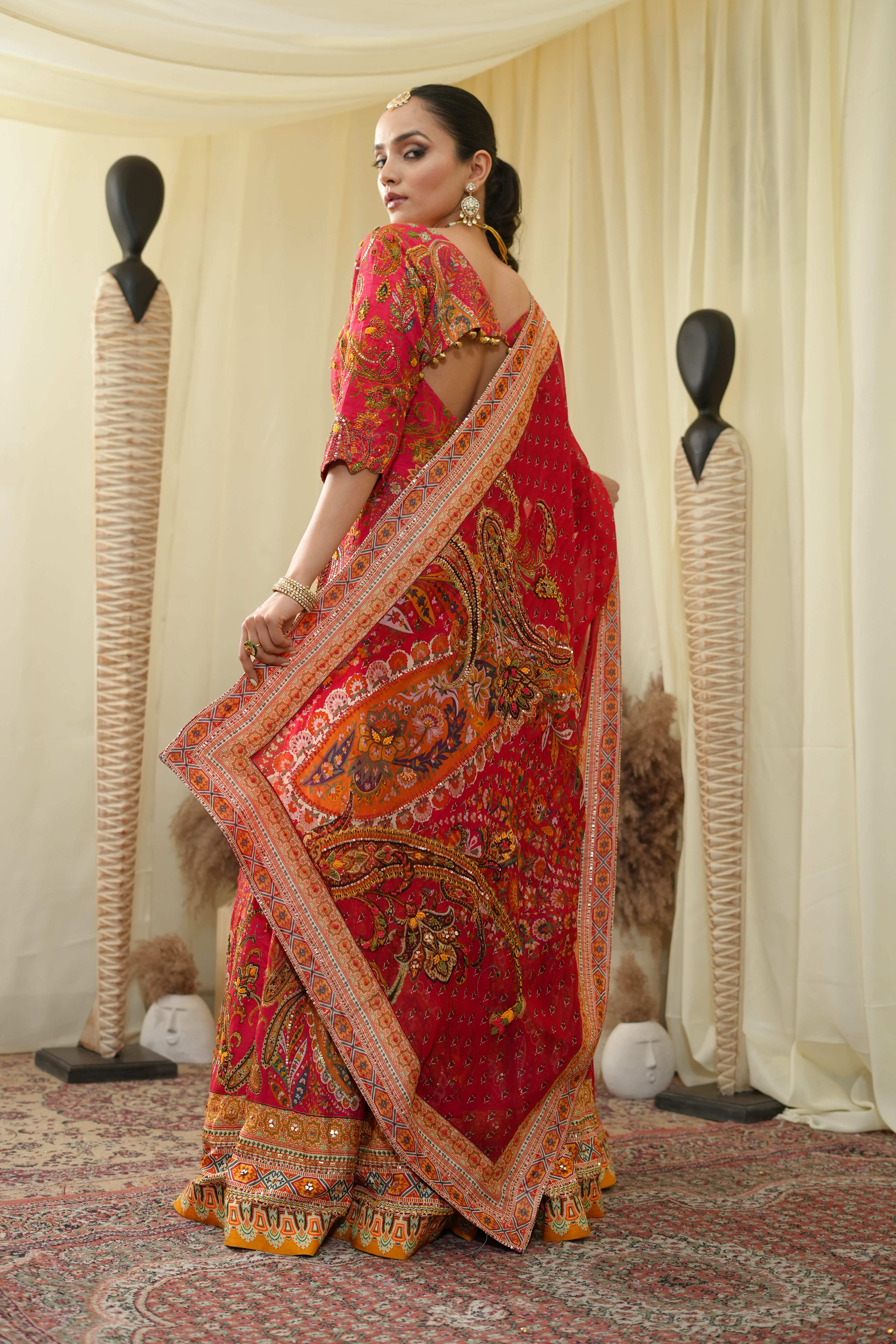 Rouge kurti lehenga