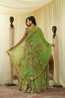 Open Jacket cal top , embroidered Lehenga set