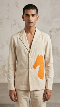 Linen embellished with horse co-ord men street wear
