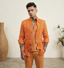 Rust mist crochet ethnowave blazer set carnival