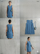 Mid dress with pocket bag ( street wear | Resort wear )