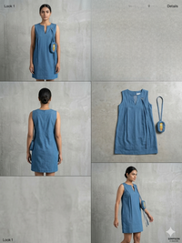 Mid dress with pocket bag ( street wear | Resort wear )