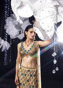 Gold alaya lehanga set
