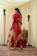 Isdus rouge asymmetrical kaaftan