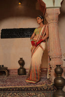 DULL PEACH DRAPE SAREE WITH BODICE