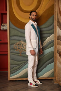 Dual colour shacket with shirt and trouser