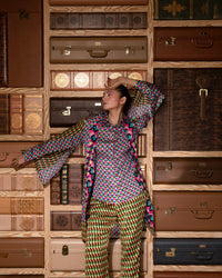 MULTICOLOUR PRINTED SHIRT AND PANTS