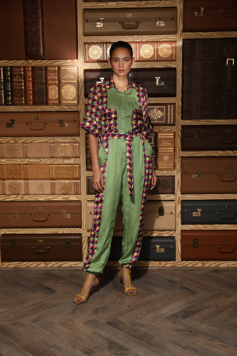 MULTICOLOR PRINTED JUMPSUIT