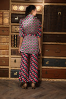 Multicolour Printed Dress with belt