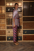 Multicolour Printed Dress with belt