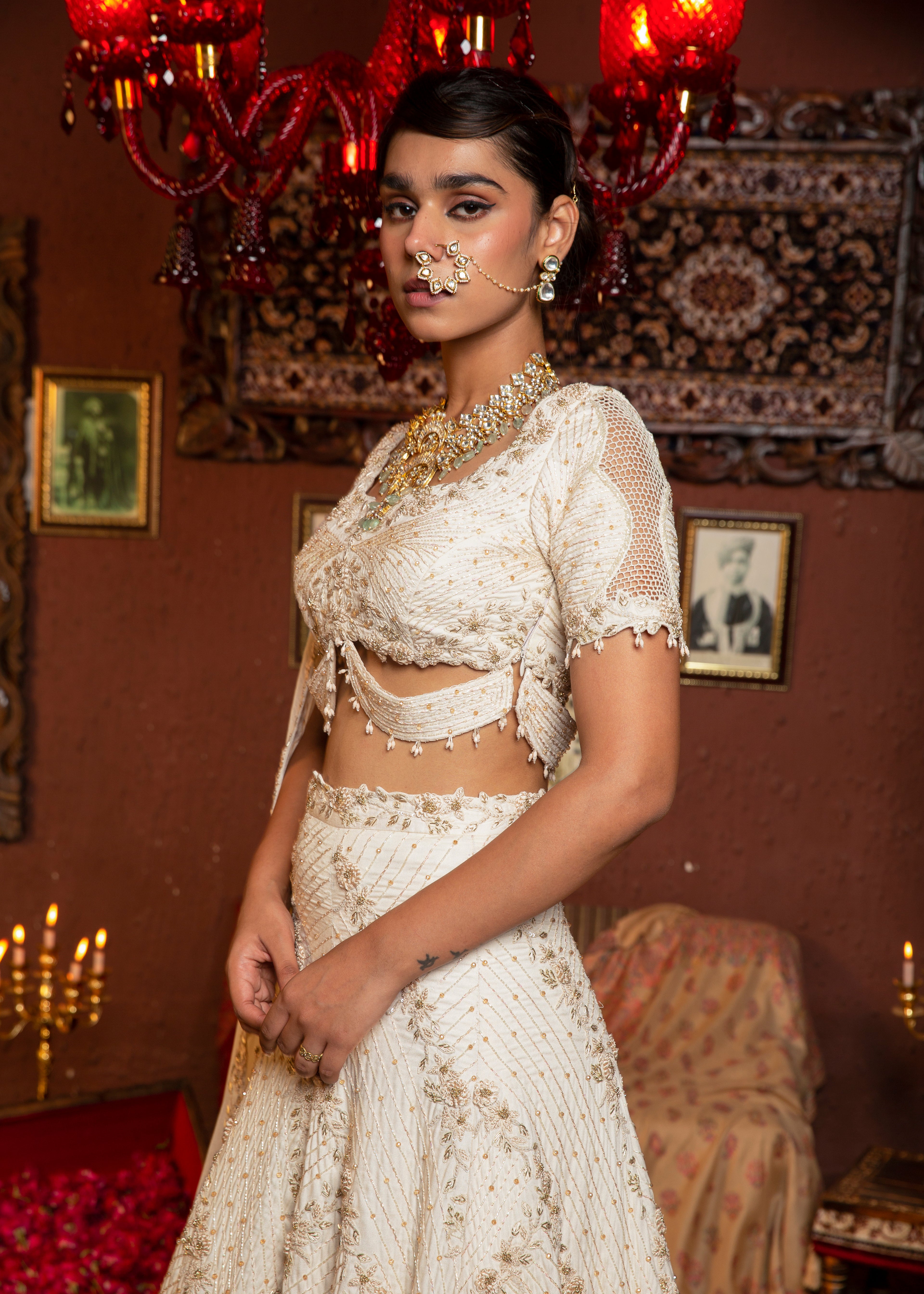 ALABASTER CREAM  LEHENGA