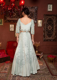 DAY CYAN LEHENGA