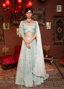 DAY CYAN LEHENGA