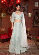 DAY CYAN LEHENGA