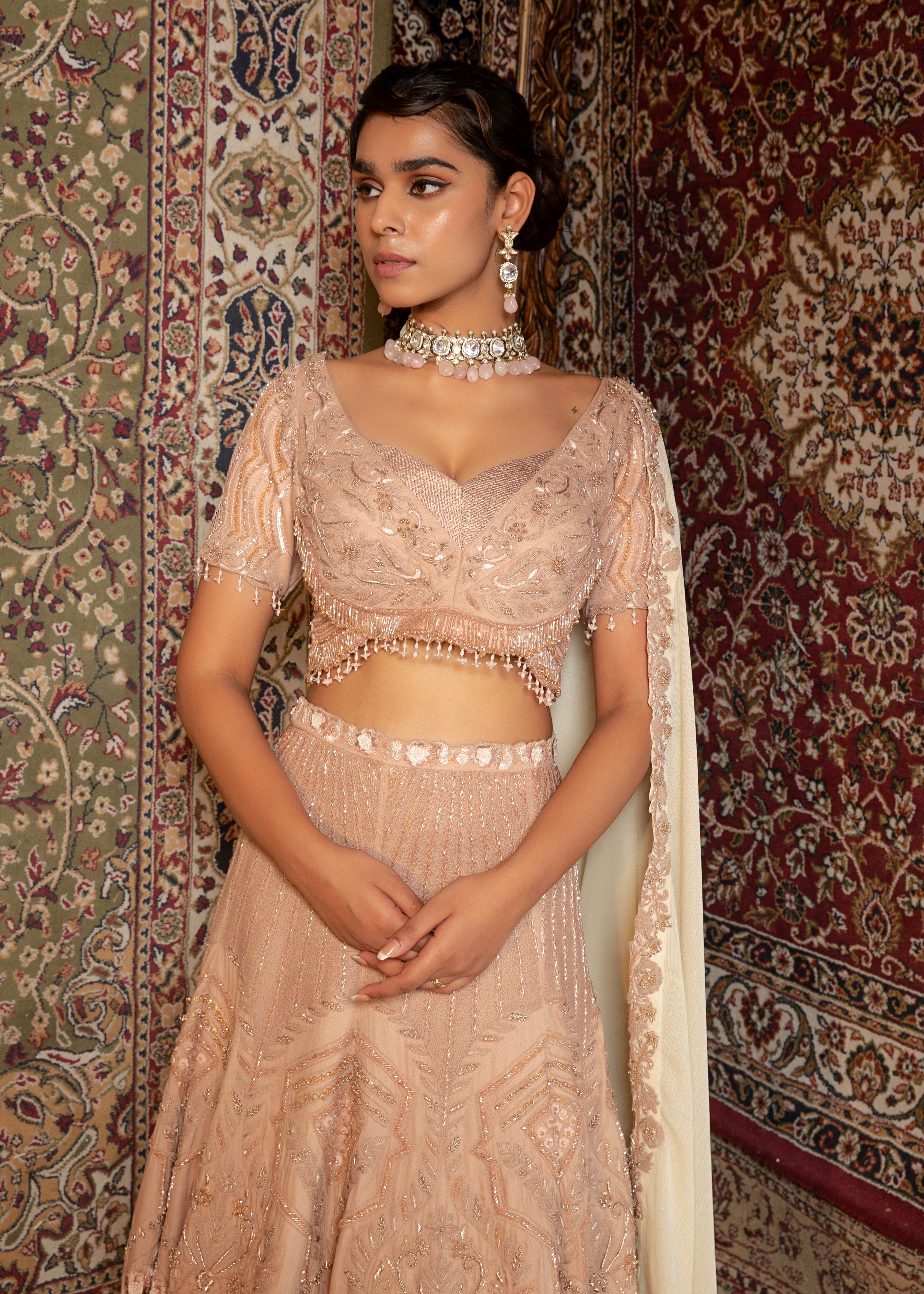 STRAWBERRY BLONDE LEHENGA