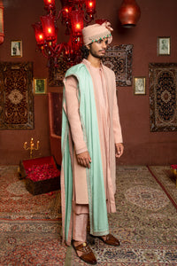 AWADH BURNT PEACH SHERWANI