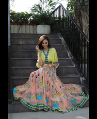 Desiré flayered skirt cape