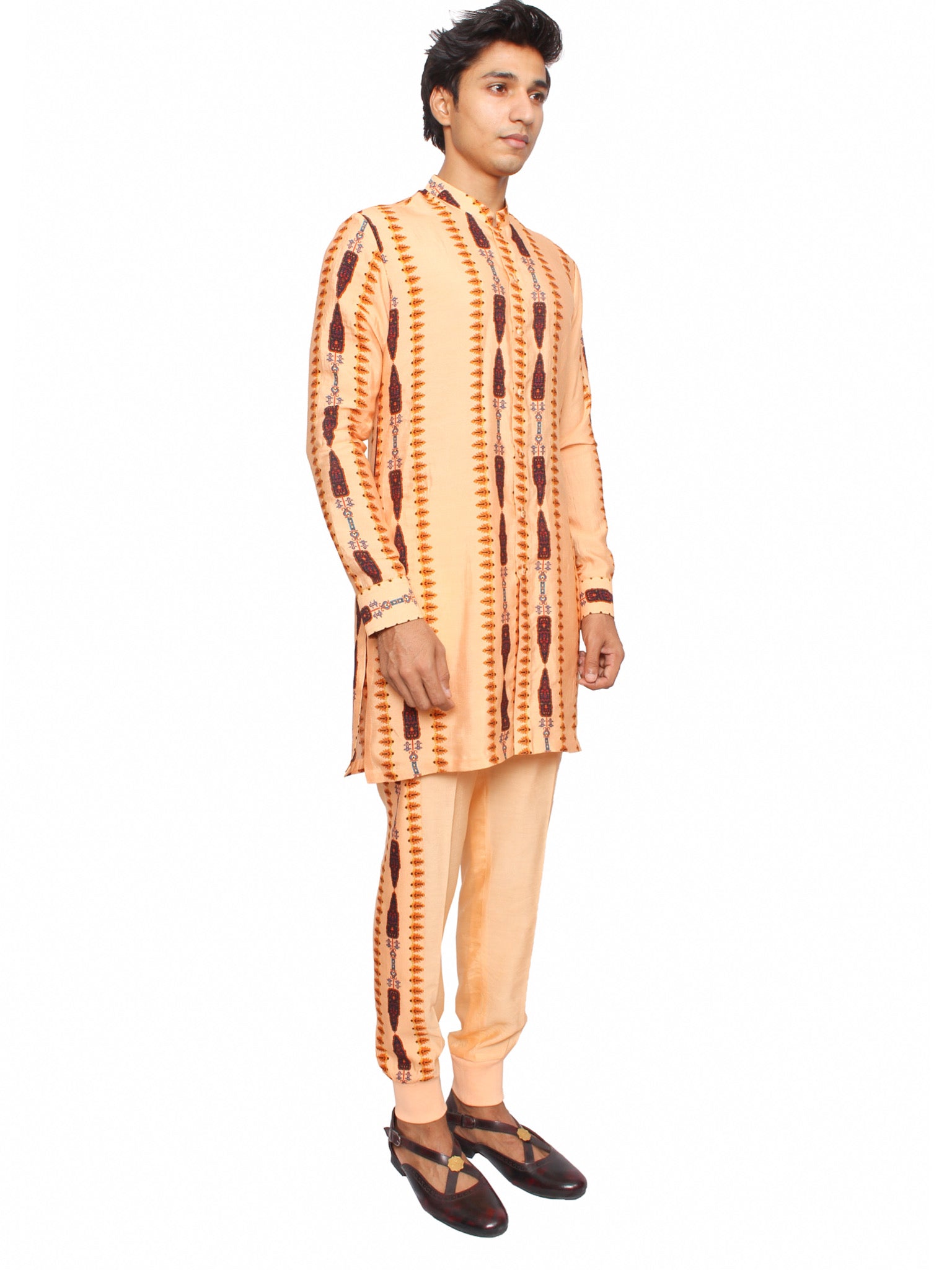 Peach short kurta with jogger