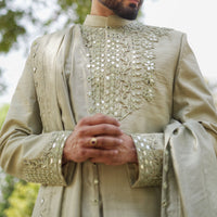 Jade mirror mint sherwani